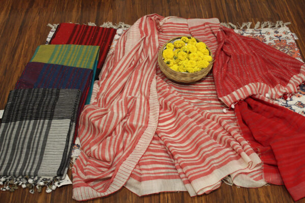 Red Cotton Saree